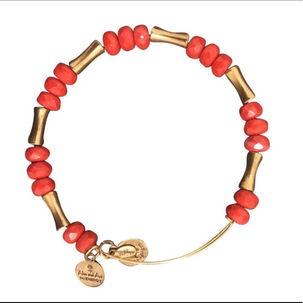 Red & Gold Alex and Ani energy bracelet